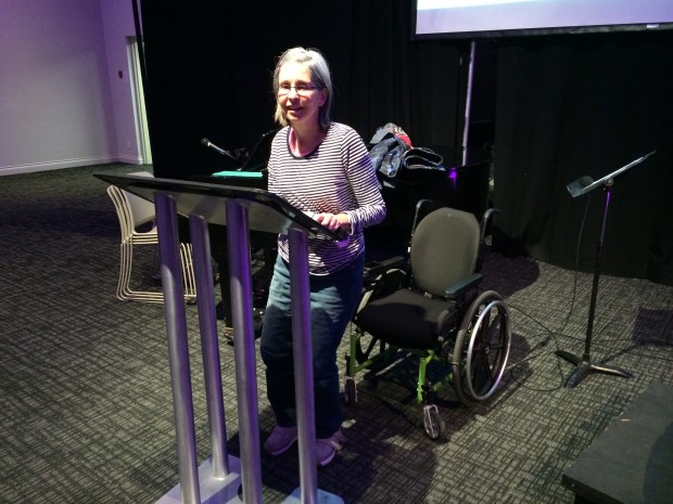 Standing confidently